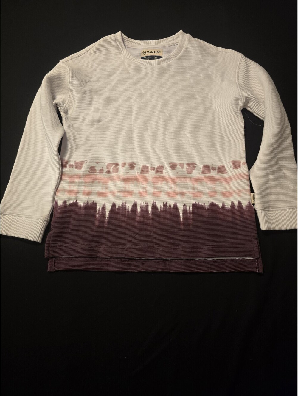 NWOT Girls Magellan Ribbed Tie-dyed Campfire Sweater Long Sleeve Sz M (W/XS)